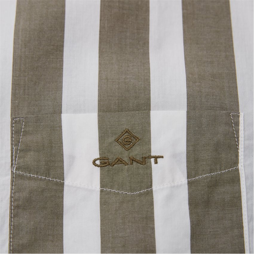Gant Shirts REG WIDE POPLIN STRIPE BD 3042730 RACING GREEN